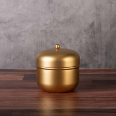 Frasco Decorativo con Tapa Dorado Haus