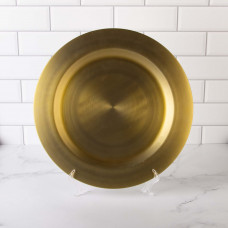 Plato base de acero Dorado Mate Haus
