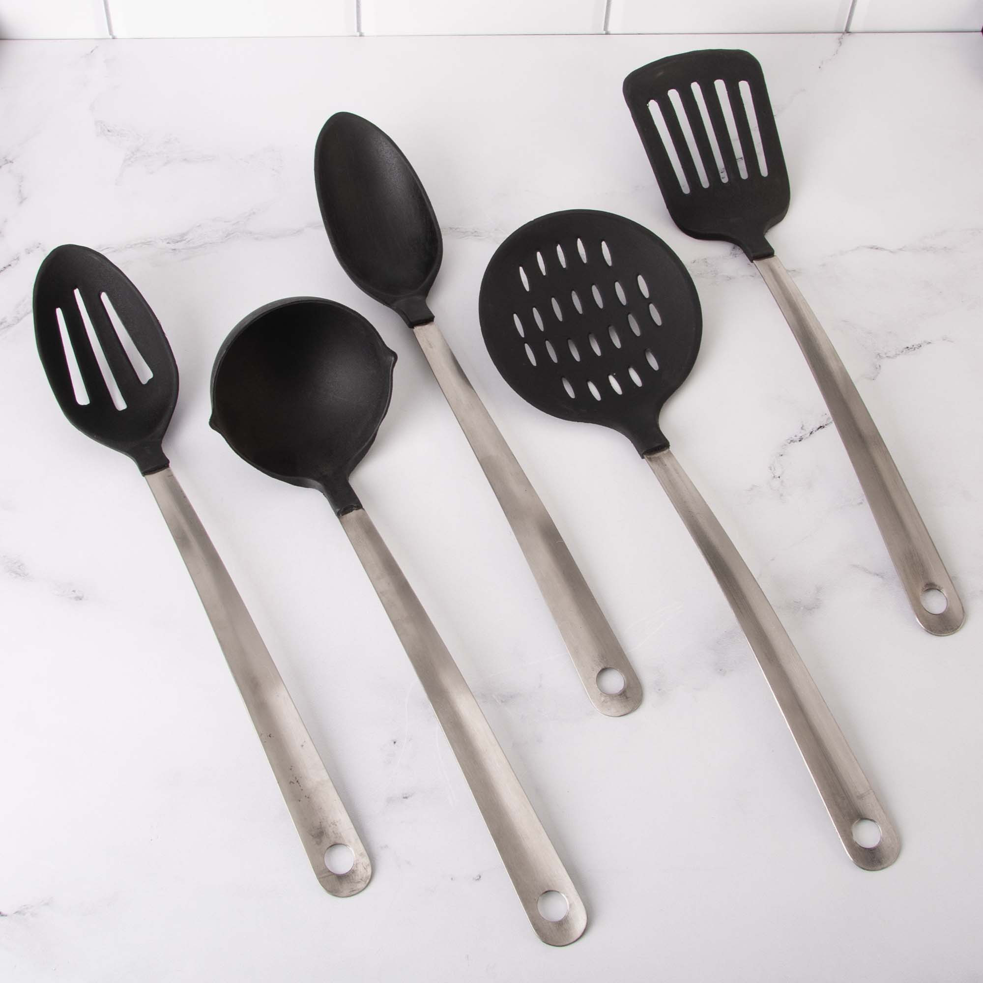  Juego de utensilios de cocina de acero inoxidable de 17 piezas  : Hogar y Cocina