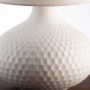 Lámpara de mesa Martillado Blanco con pantalla redonda Haus