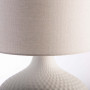 Lámpara de mesa Martillado Blanco con pantalla redonda Haus