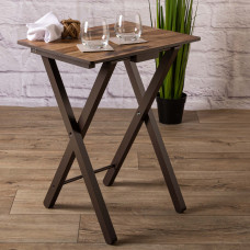 Mesa Auxiliar Plegable Café Natural