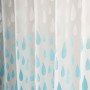 Cortina para baño con ganchos Gotas Azul / Gris Haus