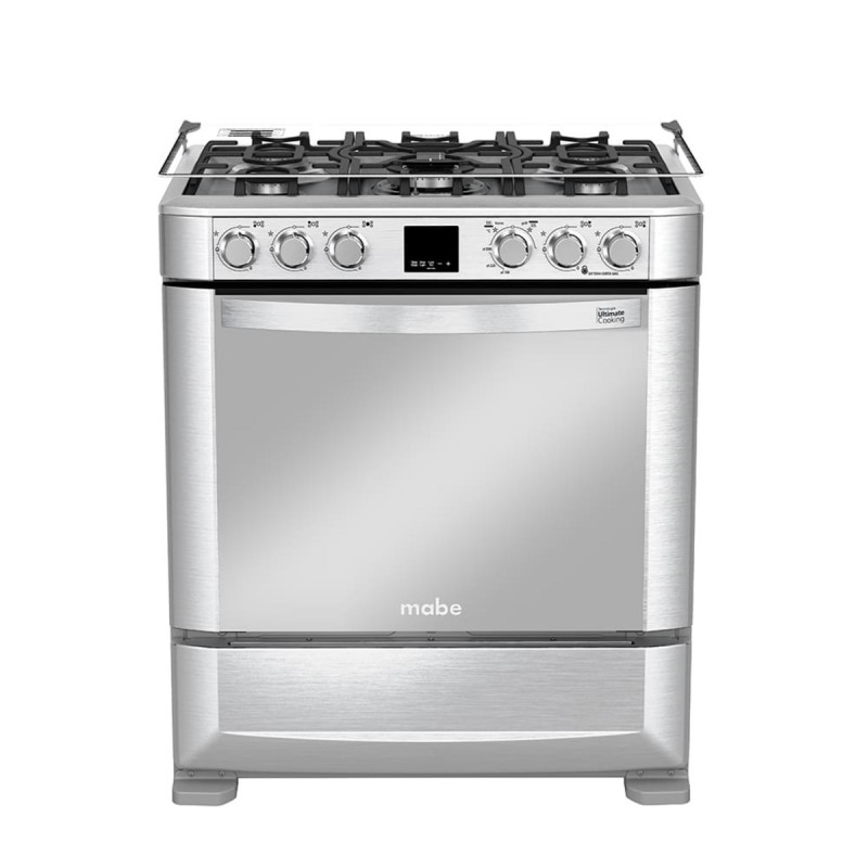 Mabe Cocina a gas con 5 Quemadores / Parrilla / Grill / Panel Digital 76cm EM7670FX1