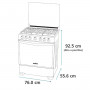 Mabe Cocina a gas con 5 Quemadores / Grill / Bandeja Deslizable 76cm EM7635FX0