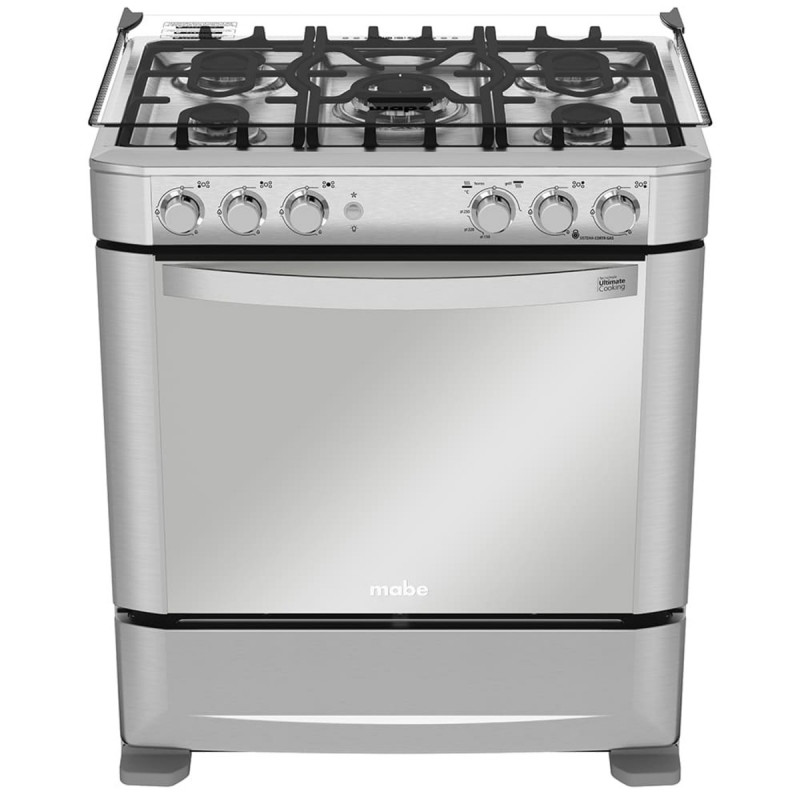 Mabe Cocina a gas con 5 Quemadores / Grill / Bandeja Deslizable 76cm EM7635FX0