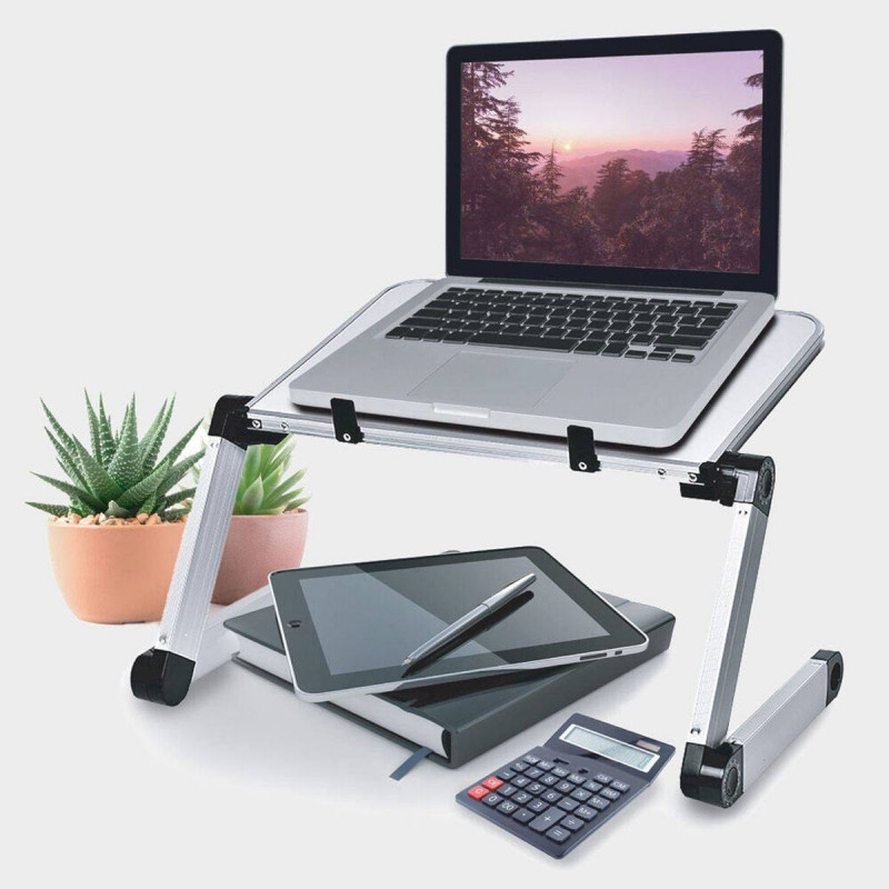 Bytech Soporte para Laptop Multiángulo Plateado