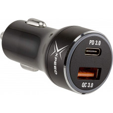Cargador para Auto de Carga Rápida USB / USB-C AX3011BK