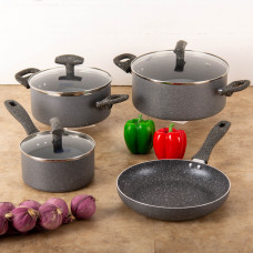 Set Ollas Y Sartenes Juego Brinox Masala 7 Piezas Aluminio