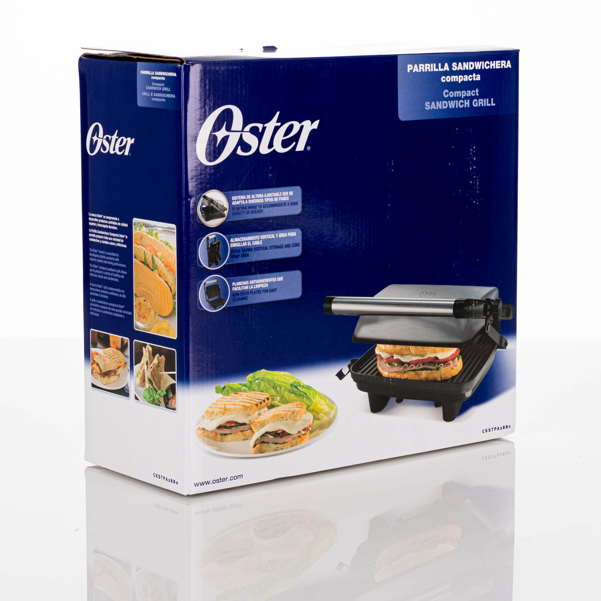 Sandwichera grill Oster® de altura ajustable - Oster