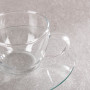 Juego de Taza de 0.1L y Plato para Espresso de Vidrio Clear Glass Bohemia Cristal