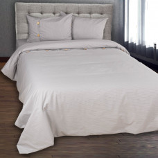 Juego de Duvet Rayas Gris 65% Poliéster / 35% Algodón Haus