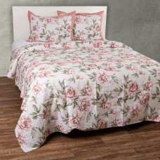 Juego de Duvet Queen Rosas Crudo / Blush 100% Algodón Haus