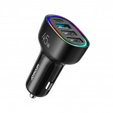 Cargador para Auto USB / USB-C con Indicador Negro