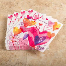 Juego de 20 Servilletas de Papel Lunch Corazones Almost Love