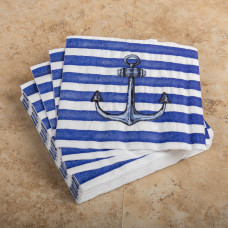 Juego de 20 Servilletas  de Papel Lunch Sailors Anchor Azul