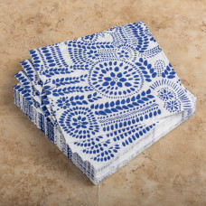 Juego de 20 Servilletas de Papel Lunch Hojas Nasia Azul