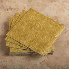 Juego de 20 Servilletas de Papel Cocktail Cameo Dorado