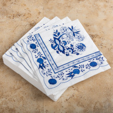 Juego de 20 Servilletas de Papel Cocktail Ramas Azul