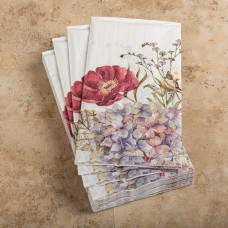 Juego de 16 Toallas Visita de Papel Crema Belles Fleurs