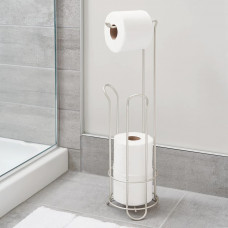 Porta Papel de Baño de Acero 2 Servicios Classico Satín Interdesign