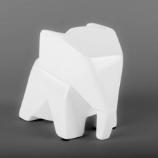 Escultura Elefante Abajo Blanco de Cerámico Marrés