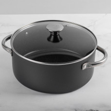 Olla Ø24 cm de Aluminio Antiadherente con Tapa Talent Pro Grafito Imusa