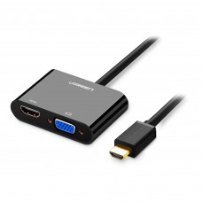 Adaptador HDMI a HDMI / VGA Negro