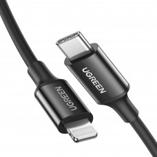 Cable USB-C / Lightning 100cm Negro