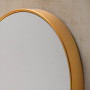 Espejo Ovalado Dorado de Plástico y Vidrio Haus
