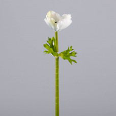 Flor Amapola de Plástico Blanco Haus