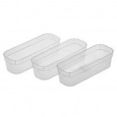 Juego de 3 Cajas Organizadoras Ovaladas de Plástico Clear Sterilite