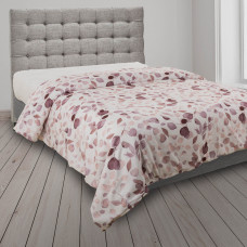 Duvet Nicky Crossed Leaves Rosa 100% Poliéster