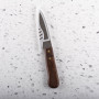 Cuchillo Pelador 5" de Acero Inoxidable con Protector y Mango Café Durawood de Madera