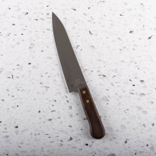 Cuchillo Chef 8" de Acero Inoxidable con Protector y Mango Café Durawood de Madera