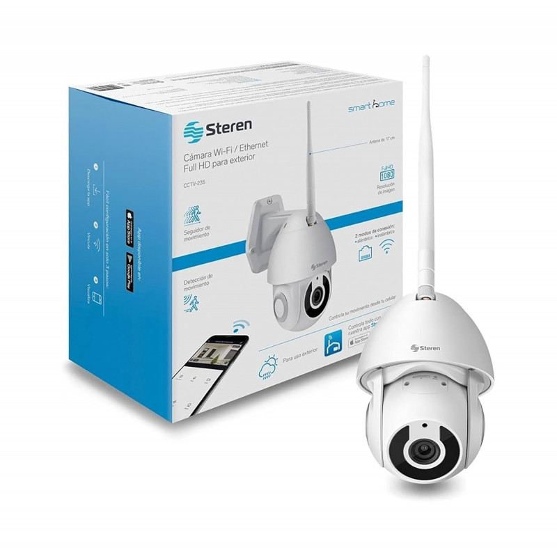 Steren Cámara Wi-Fi Smart Home CCTV-235 para Exterior 1080p