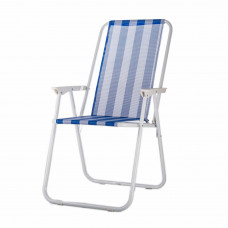 Silla Grande para Playa de Poliéster y Acero con Brazos Líneas