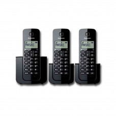 Panasonic Teléfono Inalámbrico KX-TGB113LAB con Contestador de Llamadas y 3 Auriculares con Pantallas de 1.4"