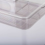 Caja Organizadora 6 Servicios Blanco/ Clear de Polietileno 24x33x18cm con Tapa y Agarradera