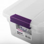 Caja Organizadora de Plástico con Tapa Clear / Morado Sterilite
