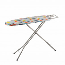 Tabla para Planchar Blanco 91x30cm con Forro Líneas Multicolor Novo