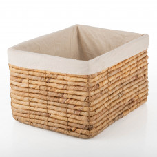 Canasta Rectangular Natural con Forro Haus