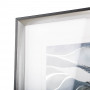 Cuadro Abstracto Azul 50x40cm con Marco Negro de Madera Negro y Protección de Vidrio