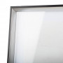 Cuadro Abstracto Blanco / Azul 60x50cm con Marco Negro de Madera y Protección de Vidrio