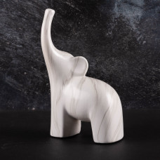 Figura Elefante Marmoleada 26cm de Cerámica Haus