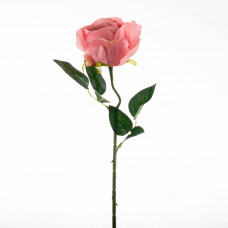 Flor Rosa de Poliéster, Plástico y Alambre Haus