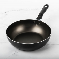 Sartén Wok Ebony Negro 2.3L / 24cm de Aluminio y Antiadherente Brinox