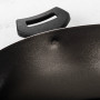 Sartén Wok Ebony Negro 4.1L / 28cm de Aluminio y Antiadherente con Tapa y Asas Brinox