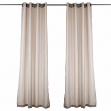 Juego de 2 Cortinas Decorativas Magnolia 230x130cm de 53% Algodón - 47% Poliéster Haus