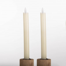 Juego de 2 Velas LED 24cm de Parafina para Candelabro